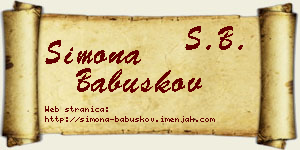 Simona Babuškov vizit kartica